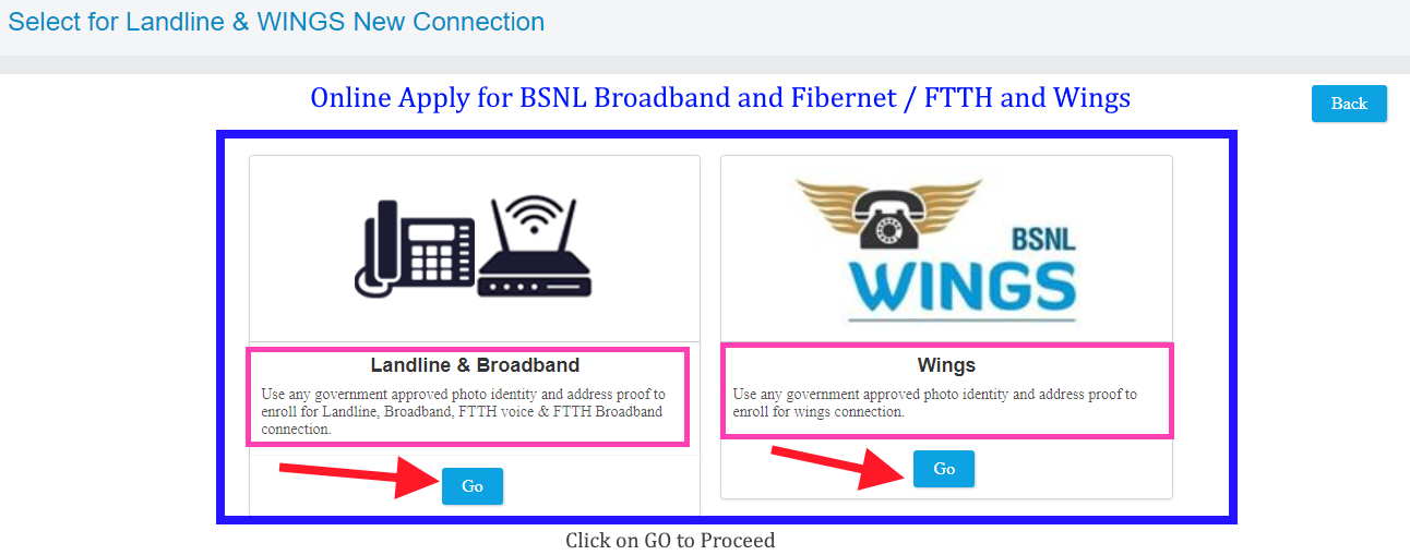 how to apply bsnl broadband online