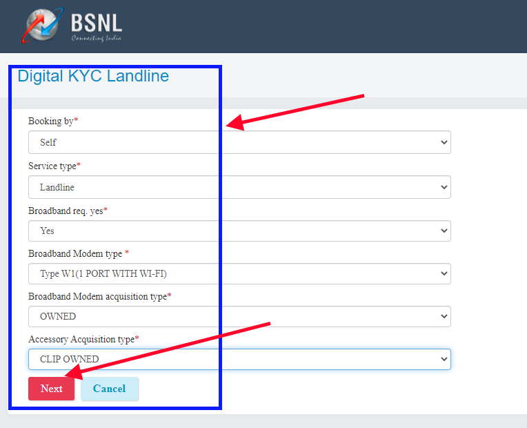 Bsnl Broadband apply online