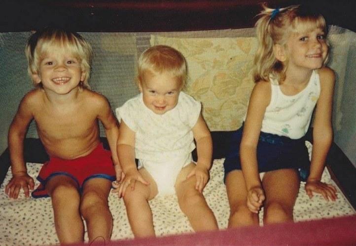 Jessy Schram with sibling Nicole Schram and Jonathan Schram