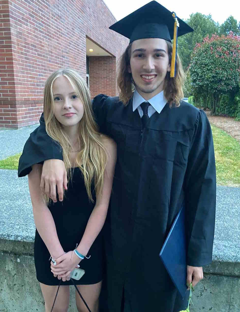 Mike Dopud son & daughter